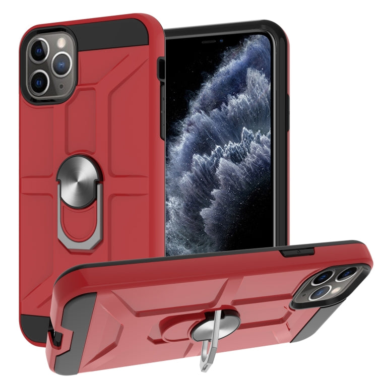 For iPhone 11 Pro Max War-god Armor TPU + PC Shockproof  Magnetic Protective Case with Ring Holder
