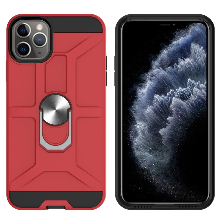 For iPhone 11 Pro Max War-god Armor TPU + PC Shockproof  Magnetic Protective Case with Ring Holder