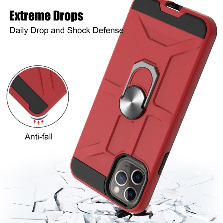 For iPhone 11 Pro Max War-god Armor TPU + PC Shockproof  Magnetic Protective Case with Ring Holder