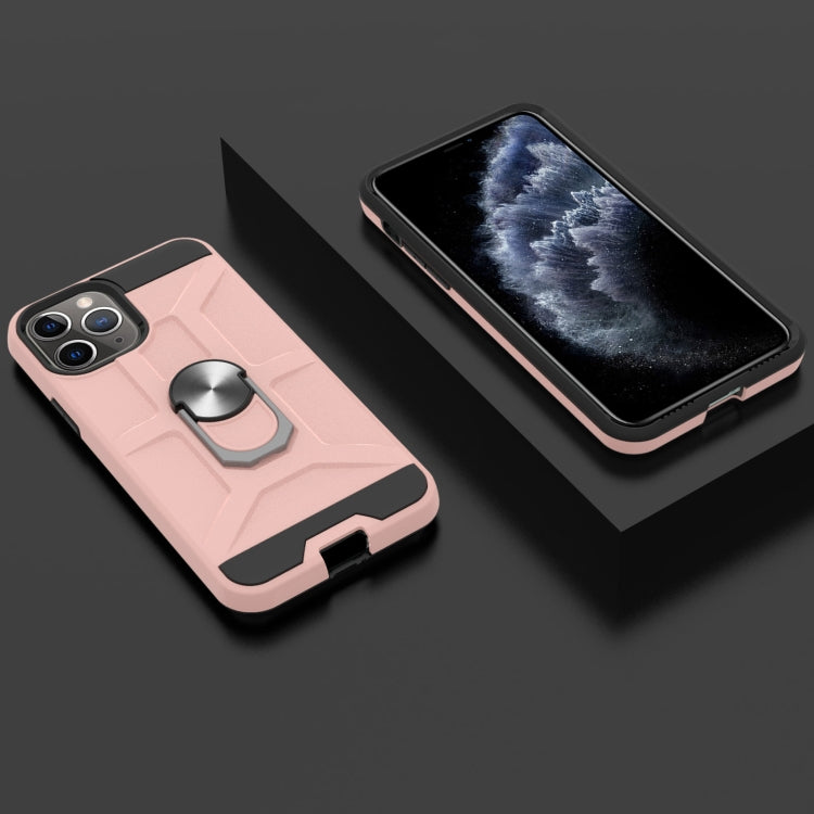 For iPhone 11 Pro Max War-god Armor TPU + PC Shockproof  Magnetic Protective Case with Ring Holder