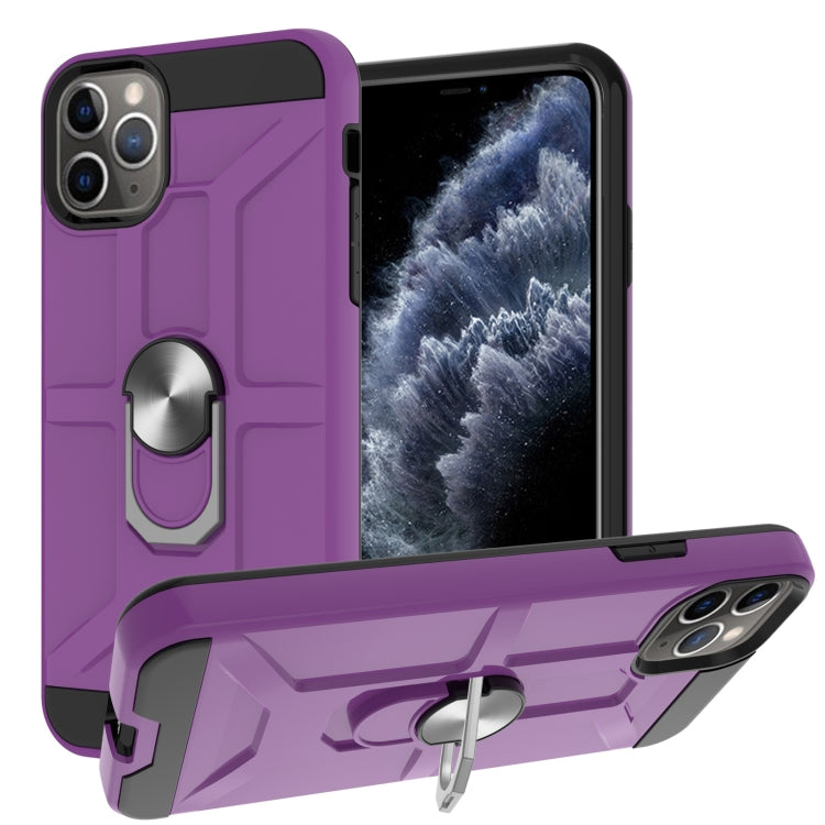 For iPhone 11 Pro Max War-god Armor TPU + PC Shockproof  Magnetic Protective Case with Ring Holder