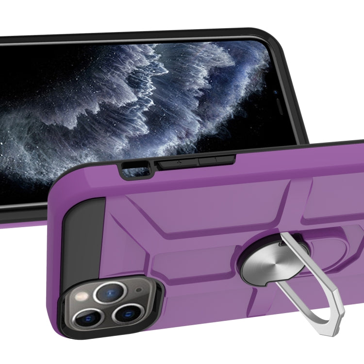 For iPhone 11 Pro Max War-god Armor TPU + PC Shockproof  Magnetic Protective Case with Ring Holder
