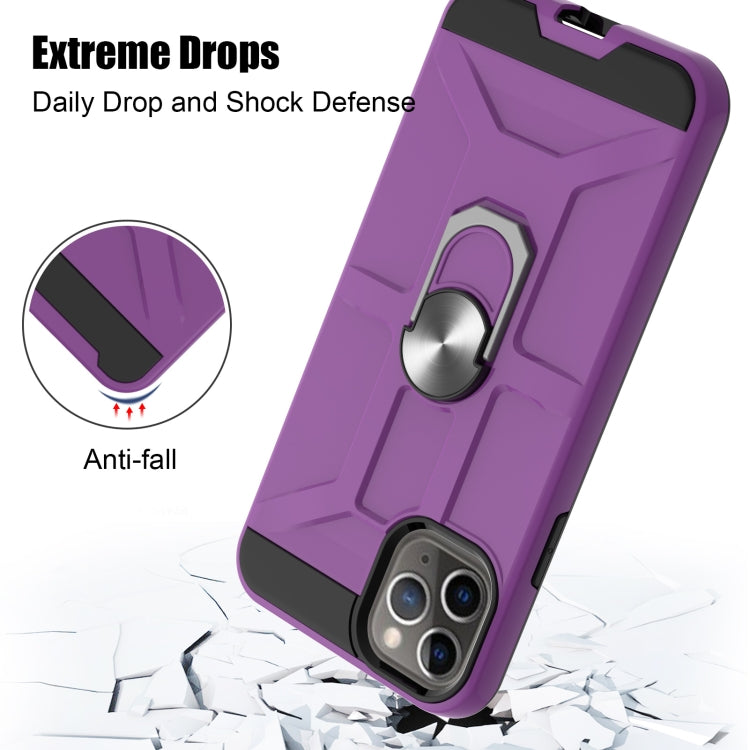 For iPhone 11 Pro Max War-god Armor TPU + PC Shockproof  Magnetic Protective Case with Ring Holder