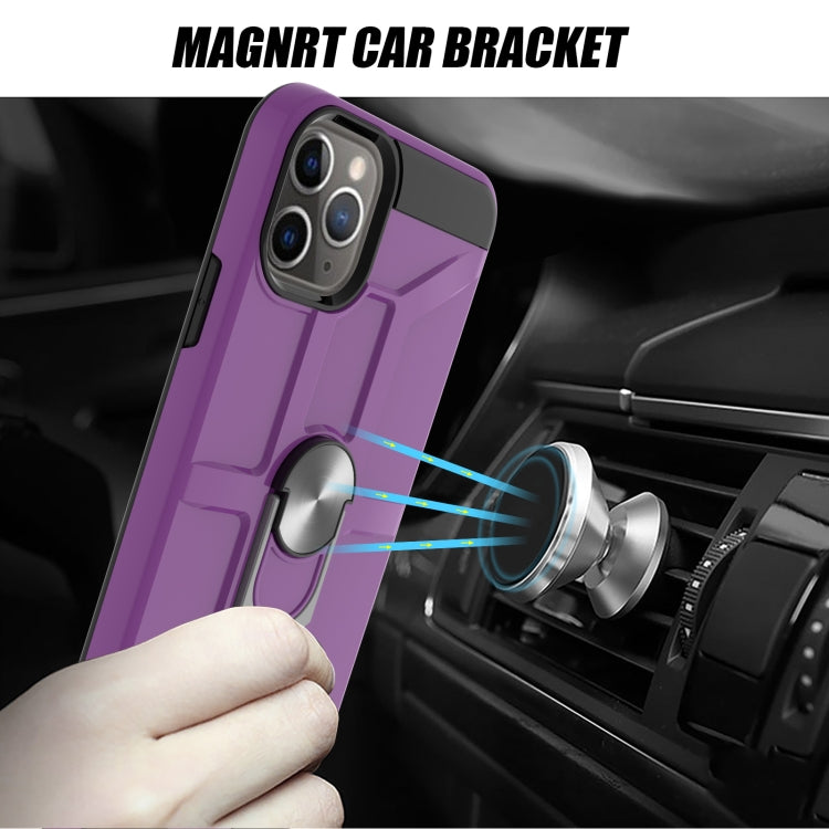 For iPhone 11 Pro Max War-god Armor TPU + PC Shockproof  Magnetic Protective Case with Ring Holder