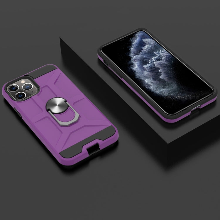 For iPhone 11 Pro Max War-god Armor TPU + PC Shockproof  Magnetic Protective Case with Ring Holder