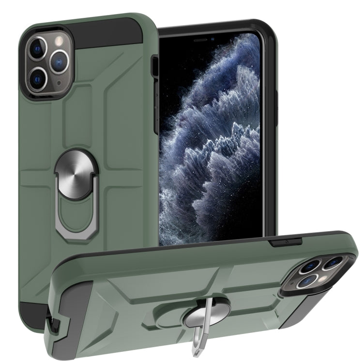 For iPhone 11 Pro Max War-god Armor TPU + PC Shockproof  Magnetic Protective Case with Ring Holder