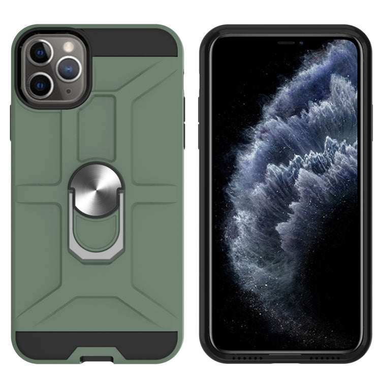 For iPhone 11 Pro Max War-god Armor TPU + PC Shockproof  Magnetic Protective Case with Ring Holder