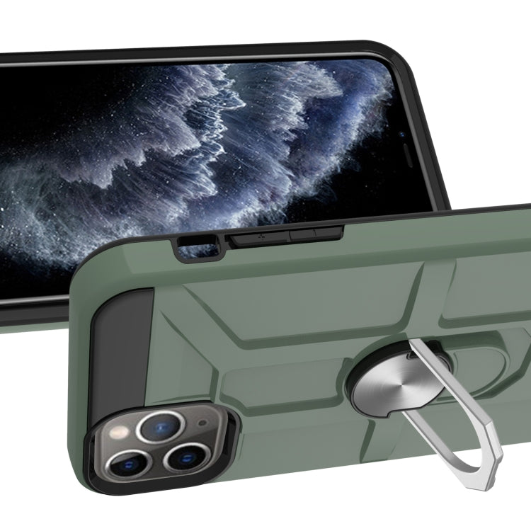 For iPhone 11 Pro Max War-god Armor TPU + PC Shockproof  Magnetic Protective Case with Ring Holder
