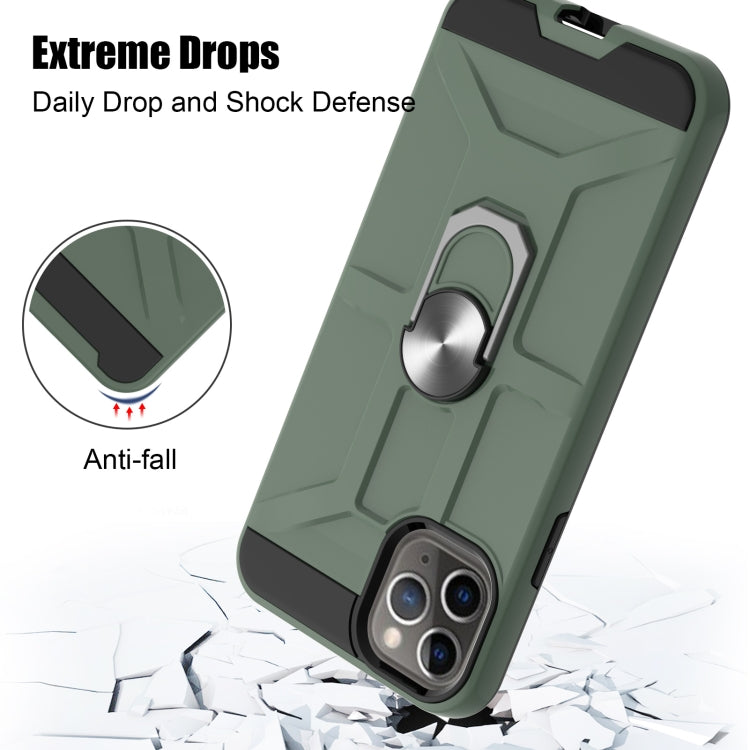 For iPhone 11 Pro Max War-god Armor TPU + PC Shockproof  Magnetic Protective Case with Ring Holder