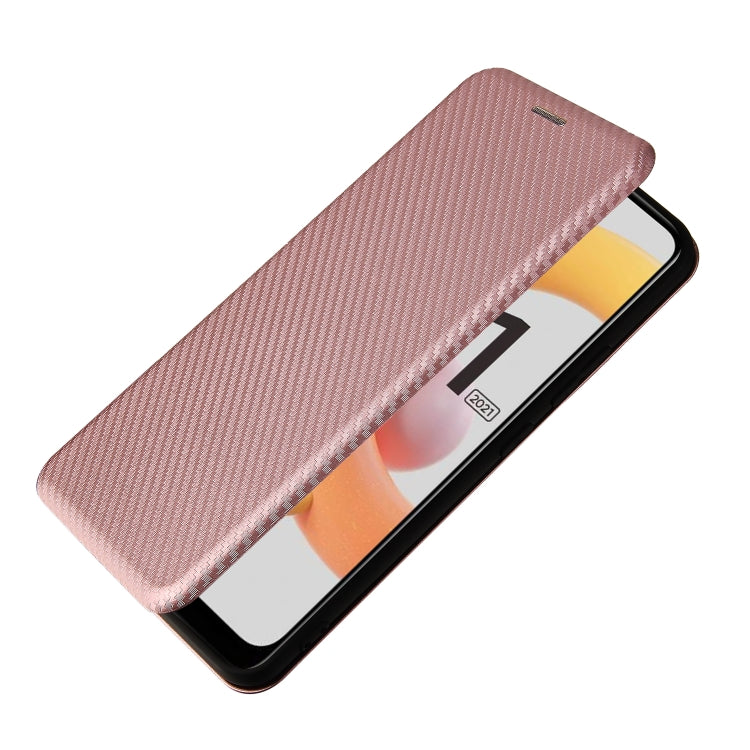 For OPPO Realme C20 Carbon Fiber Texture Horizontal Flip TPU + PC + PU Leather Case with Card Slot