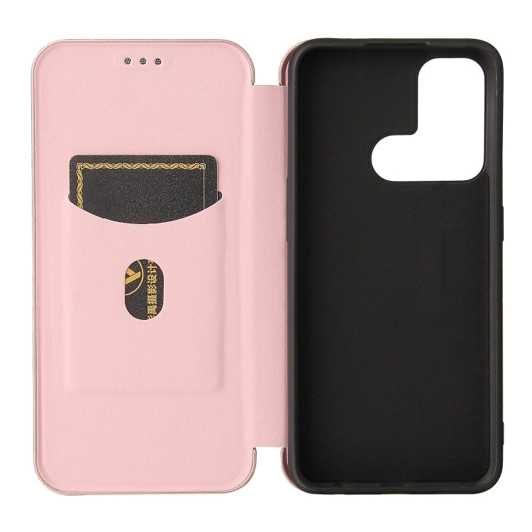For OPPO Reno 5A(Japan version) Carbon Fiber Texture Horizontal Flip TPU + PC + PU Leather Case with Card Slot