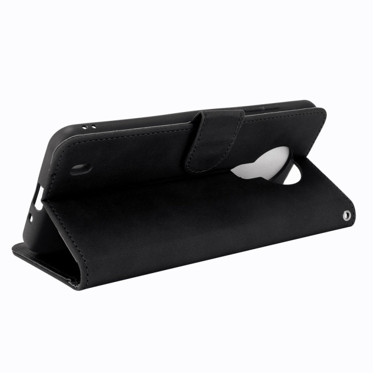 For Nokia 1.4 Solid Color Skin Feel Magnetic Buckle Horizontal Flip Calf Texture PU Leather Case with Holder & Card Slots & Wallet