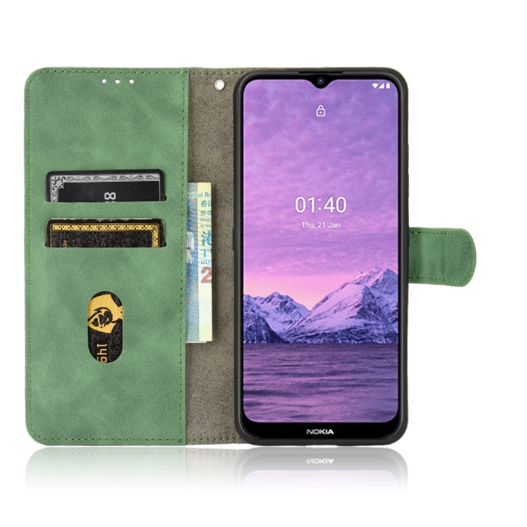 For Nokia 1.4 Solid Color Skin Feel Magnetic Buckle Horizontal Flip Calf Texture PU Leather Case with Holder & Card Slots & Wallet