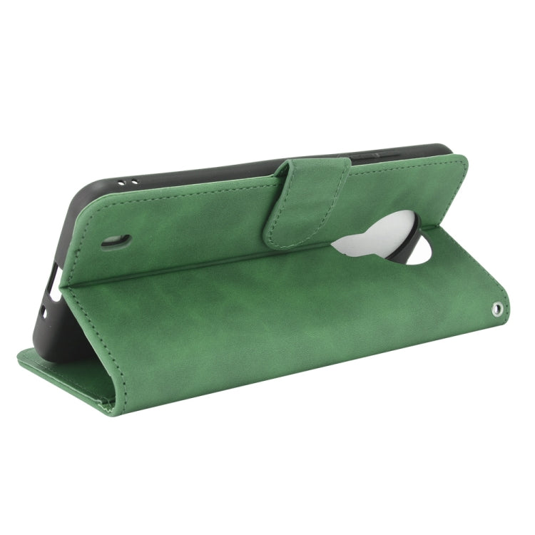 For Nokia 1.4 Solid Color Skin Feel Magnetic Buckle Horizontal Flip Calf Texture PU Leather Case with Holder & Card Slots & Wallet