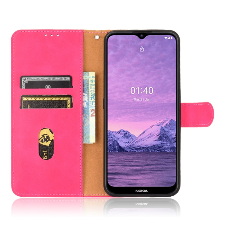 For Nokia 1.4 Solid Color Skin Feel Magnetic Buckle Horizontal Flip Calf Texture PU Leather Case with Holder & Card Slots & Wallet