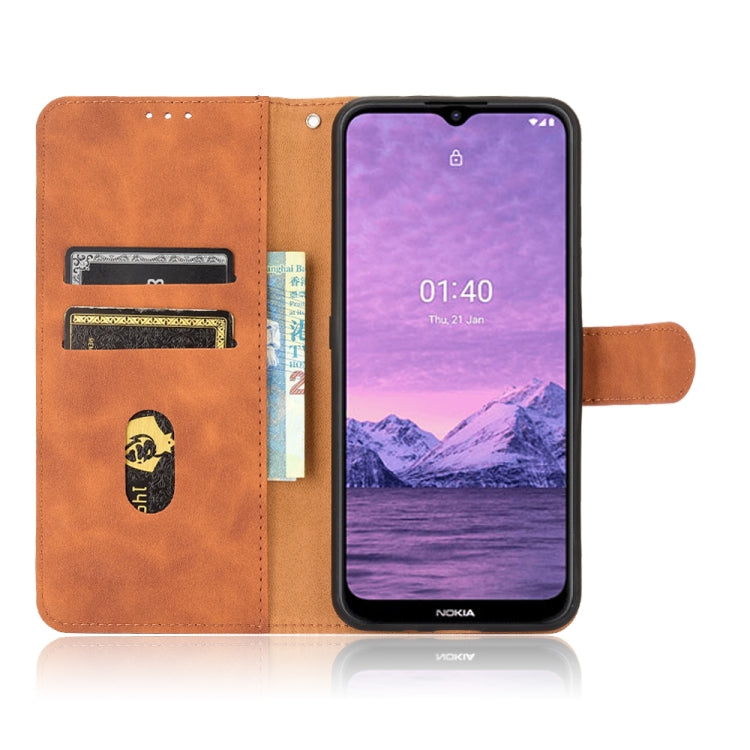 For Nokia 1.4 Solid Color Skin Feel Magnetic Buckle Horizontal Flip Calf Texture PU Leather Case with Holder & Card Slots & Wallet