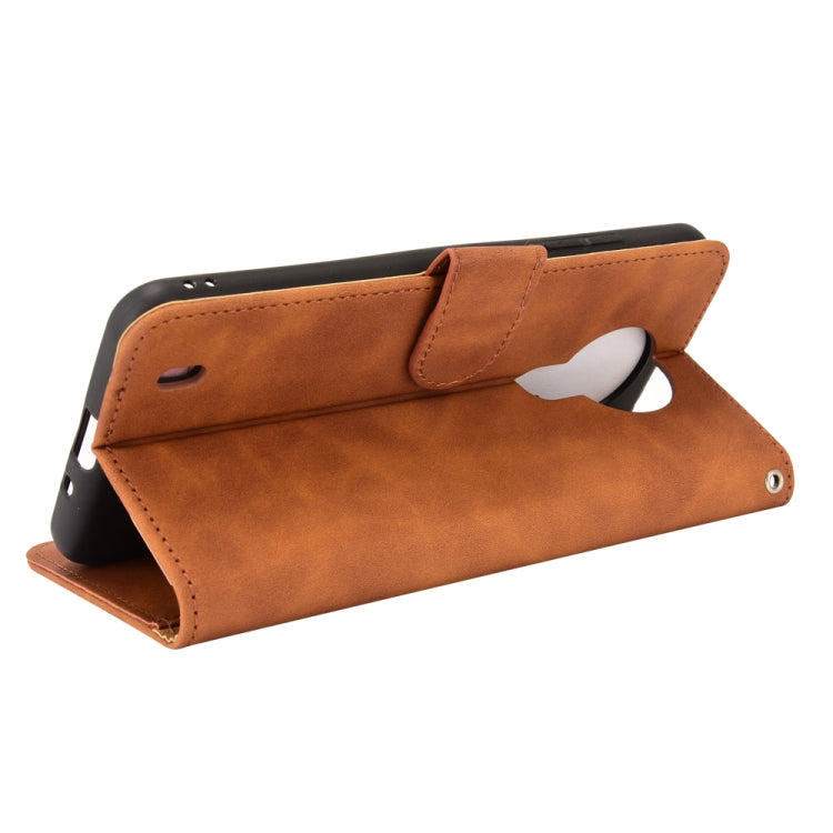 For Nokia 1.4 Solid Color Skin Feel Magnetic Buckle Horizontal Flip Calf Texture PU Leather Case with Holder & Card Slots & Wallet