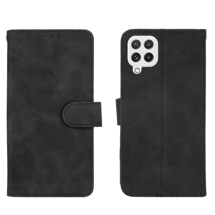 For Samsung Galaxy A22 4G Solid Color Skin Feel Magnetic Buckle Horizontal Flip Calf Texture PU Leather Case with Holder & Card Slots & Wallet