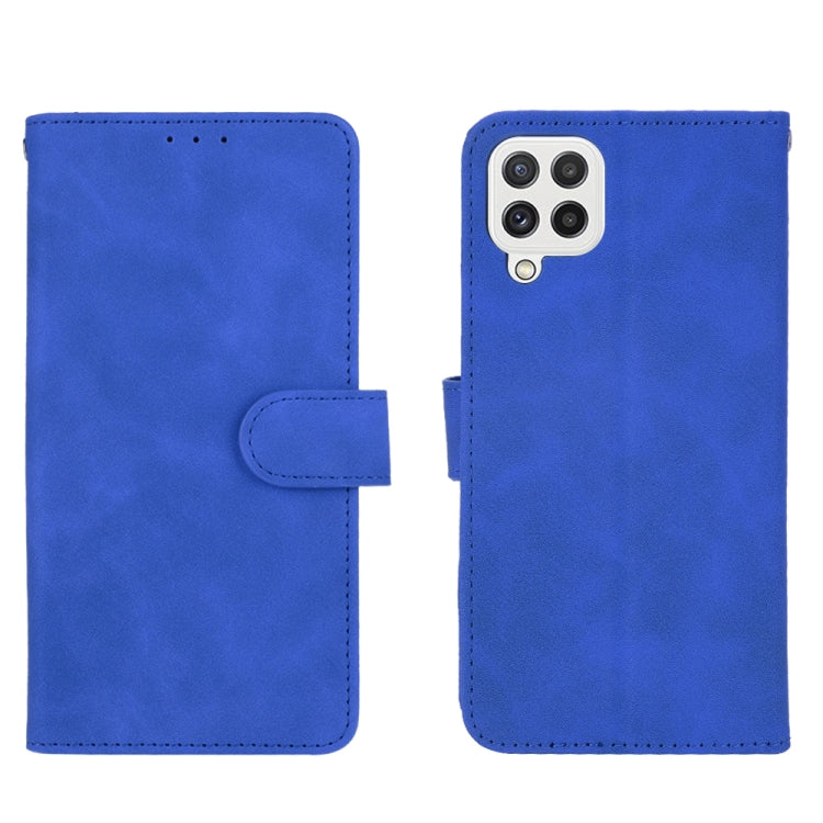 For Samsung Galaxy A22 4G Solid Color Skin Feel Magnetic Buckle Horizontal Flip Calf Texture PU Leather Case with Holder & Card Slots & Wallet