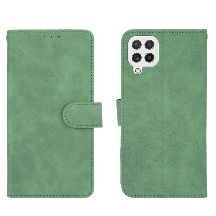 For Samsung Galaxy A22 4G Solid Color Skin Feel Magnetic Buckle Horizontal Flip Calf Texture PU Leather Case with Holder & Card Slots & Wallet