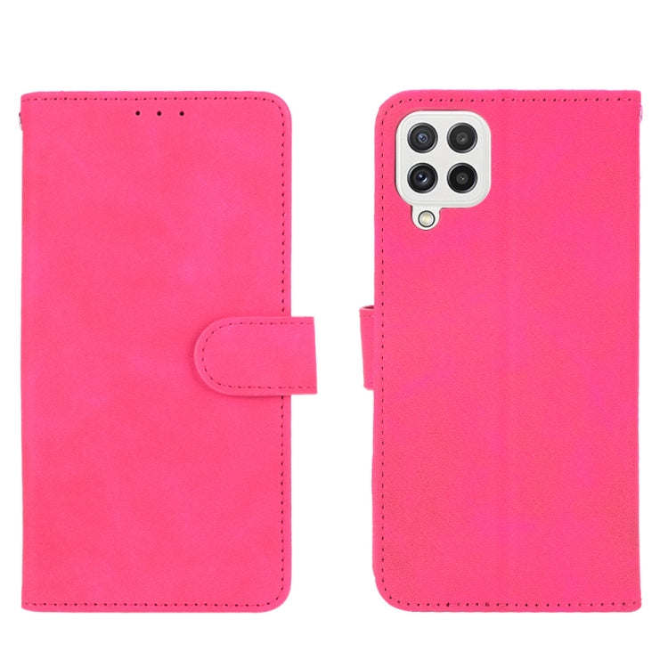 For Samsung Galaxy A22 4G Solid Color Skin Feel Magnetic Buckle Horizontal Flip Calf Texture PU Leather Case with Holder & Card Slots & Wallet