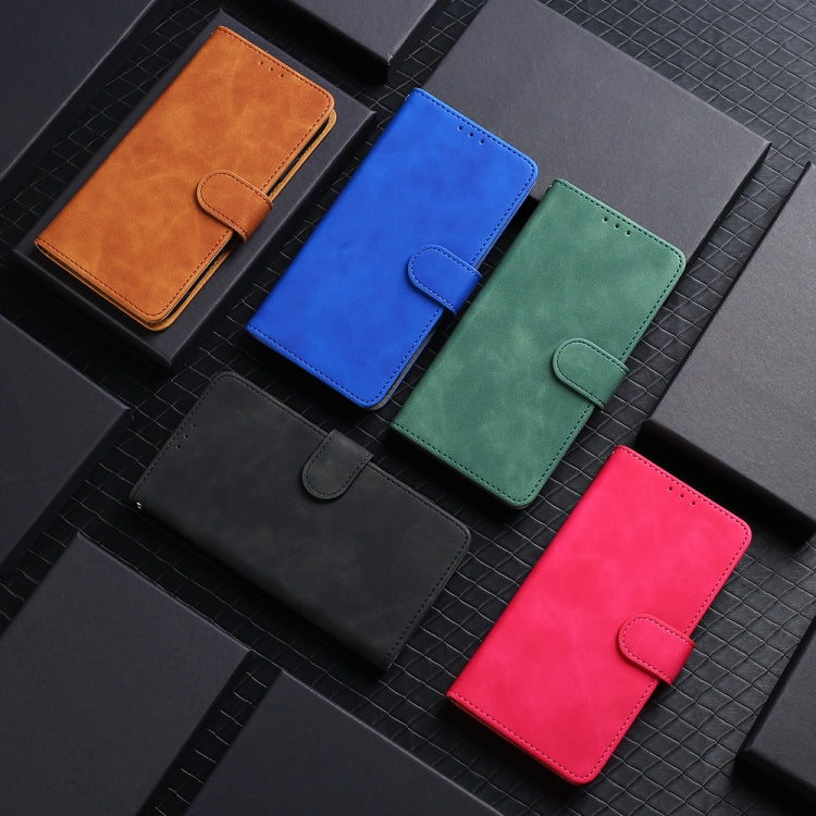 For Samsung Galaxy A22 4G Solid Color Skin Feel Magnetic Buckle Horizontal Flip Calf Texture PU Leather Case with Holder & Card Slots & Wallet