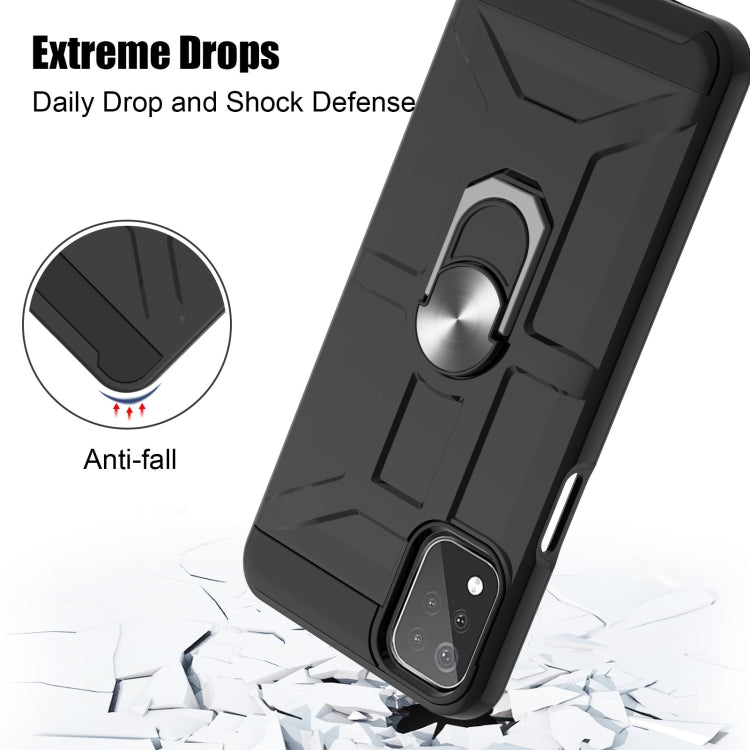 For LG K53 War-god Armor TPU + PC Shockproof Magnetic Protective Case with Ring Holder