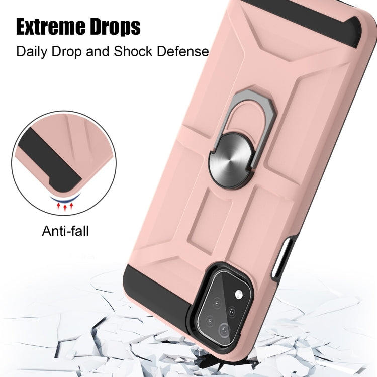 For LG K53 War-god Armor TPU + PC Shockproof Magnetic Protective Case with Ring Holder