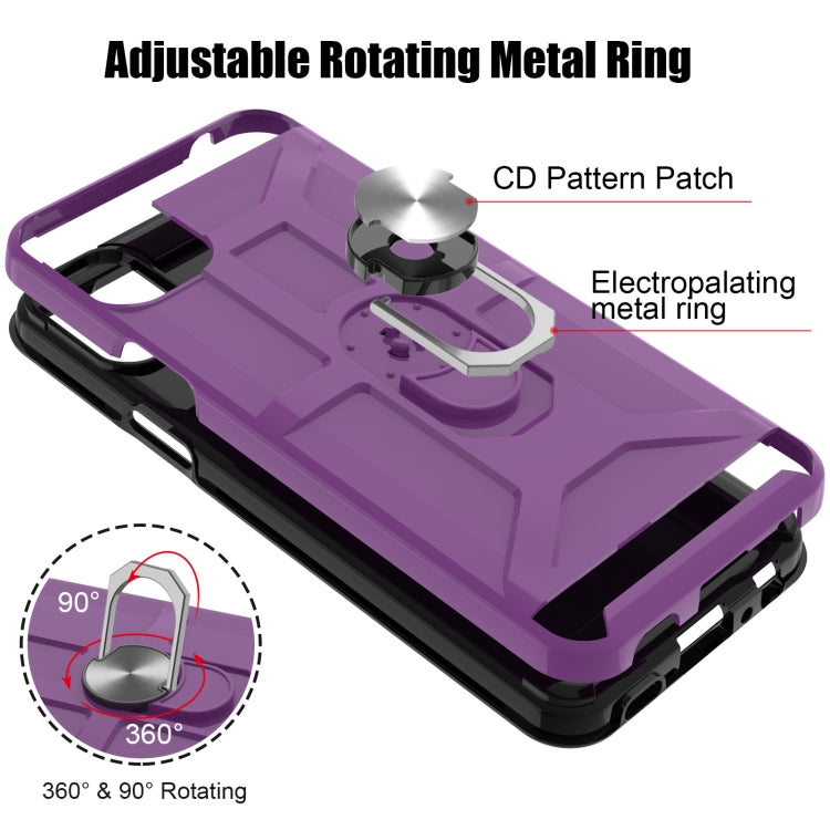 For LG K53 War-god Armor TPU + PC Shockproof Magnetic Protective Case with Ring Holder