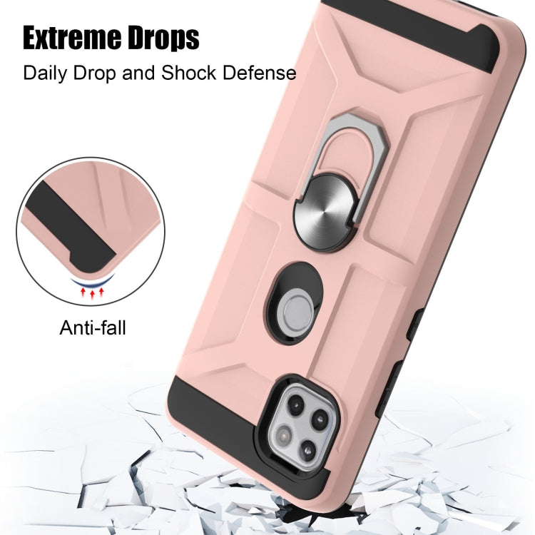 For Motorola Moto G 5G / One 5G Ace War-god Armor TPU + PC Shockproof Magnetic Protective Case with Ring Holder