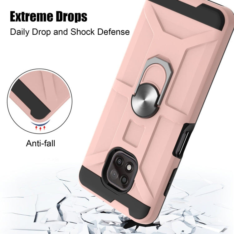 For Motorola Moto G Power 2021 War-god Armor TPU + PC Shockproof Magnetic Protective Case with Ring Holder