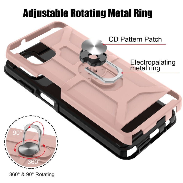 For Motorola Moto G Stylus 2021 War-god Armor TPU + PC Shockproof Magnetic Protective Case with Ring Holder