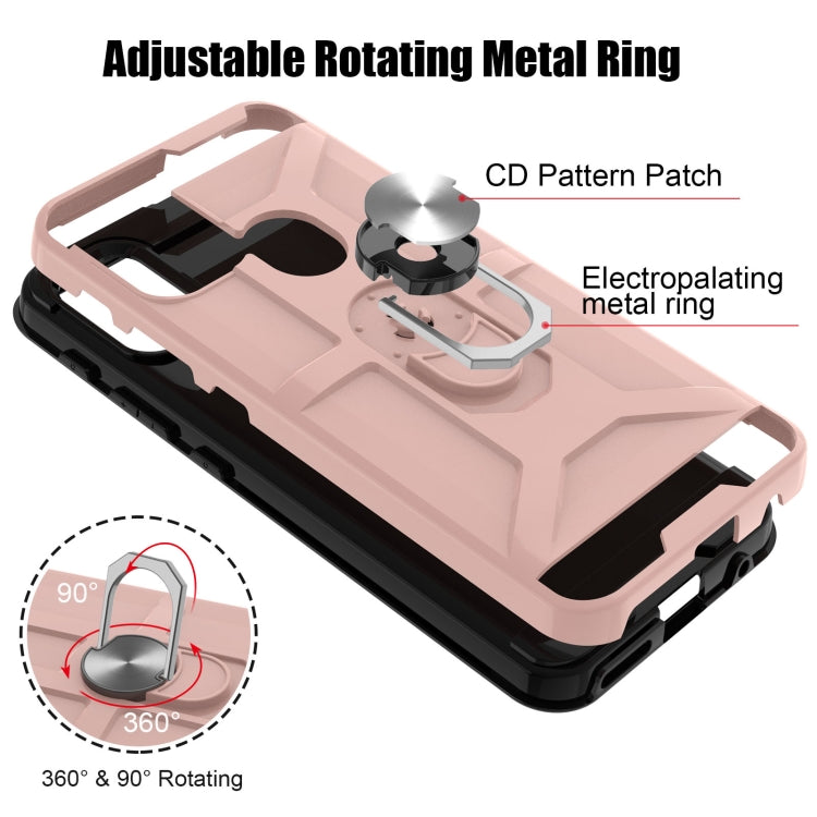 For Motorola Moto G10 / G30 War-god Armor TPU + PC Shockproof Magnetic Protective Case with Ring Holder