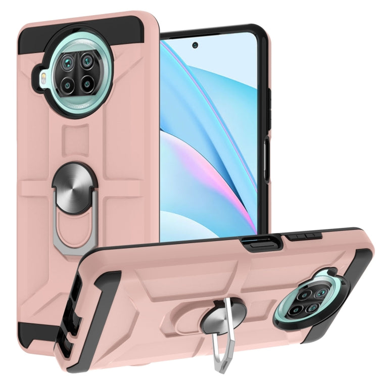 For Xiaomi Mi 10T Lite 5G / Poco X3 / X3 NFC War-god Armor TPU + PC Shockproof Magnetic Protective Case with Ring Holder
