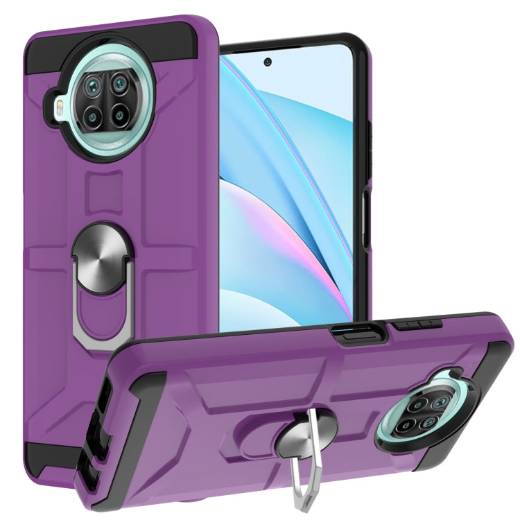 For Xiaomi Mi 10T Lite 5G / Poco X3 / X3 NFC War-god Armor TPU + PC Shockproof Magnetic Protective Case with Ring Holder