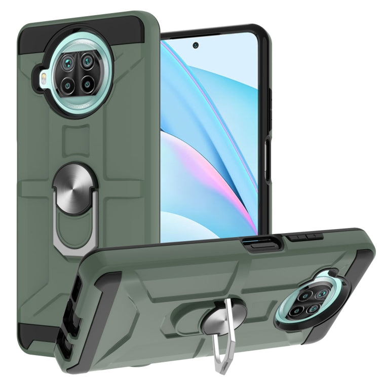 For Xiaomi Mi 10T Lite 5G / Poco X3 / X3 NFC War-god Armor TPU + PC Shockproof Magnetic Protective Case with Ring Holder