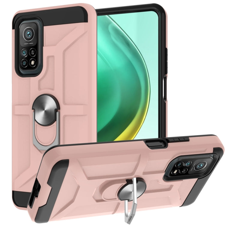 For Xiaomi Mi 10T/ 10T Pro / Redmi K30S War-god Armor TPU + PC Shockproof Magnetic Protective Case with Ring Holder