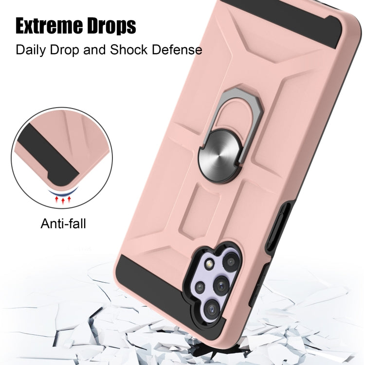 For Samsung Galaxy A32 5G War-god Armor TPU + PC Shockproof Magnetic Protective Case with Ring Holder
