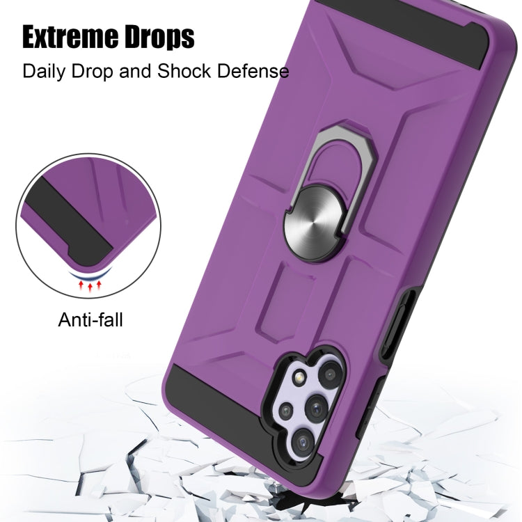 For Samsung Galaxy A32 5G War-god Armor TPU + PC Shockproof Magnetic Protective Case with Ring Holder