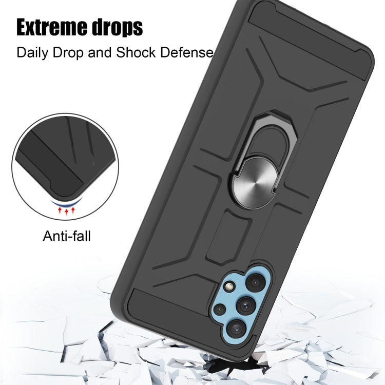 For Samsung Galaxy A32 4G War-god Armor TPU + PC Shockproof Magnetic Protective Case with Ring Holder