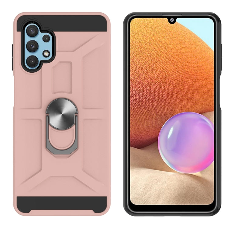 For Samsung Galaxy A32 4G War-god Armor TPU + PC Shockproof Magnetic Protective Case with Ring Holder