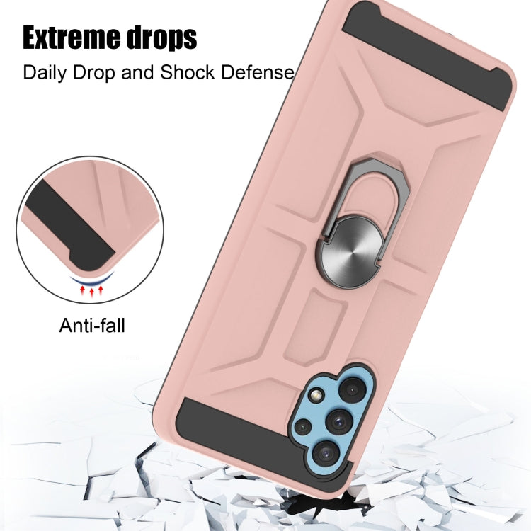 For Samsung Galaxy A32 4G War-god Armor TPU + PC Shockproof Magnetic Protective Case with Ring Holder