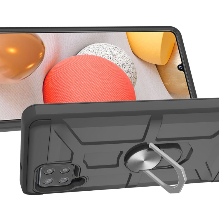 For Samsung Galaxy A42 5G War-god Armor TPU + PC Shockproof Magnetic Protective Case with Ring Holder
