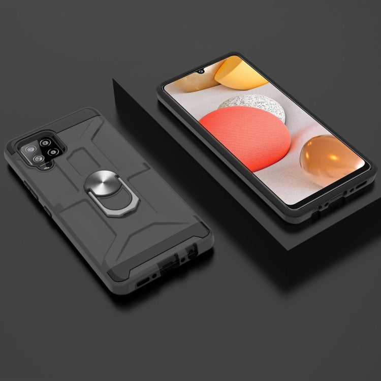 For Samsung Galaxy A42 5G War-god Armor TPU + PC Shockproof Magnetic Protective Case with Ring Holder