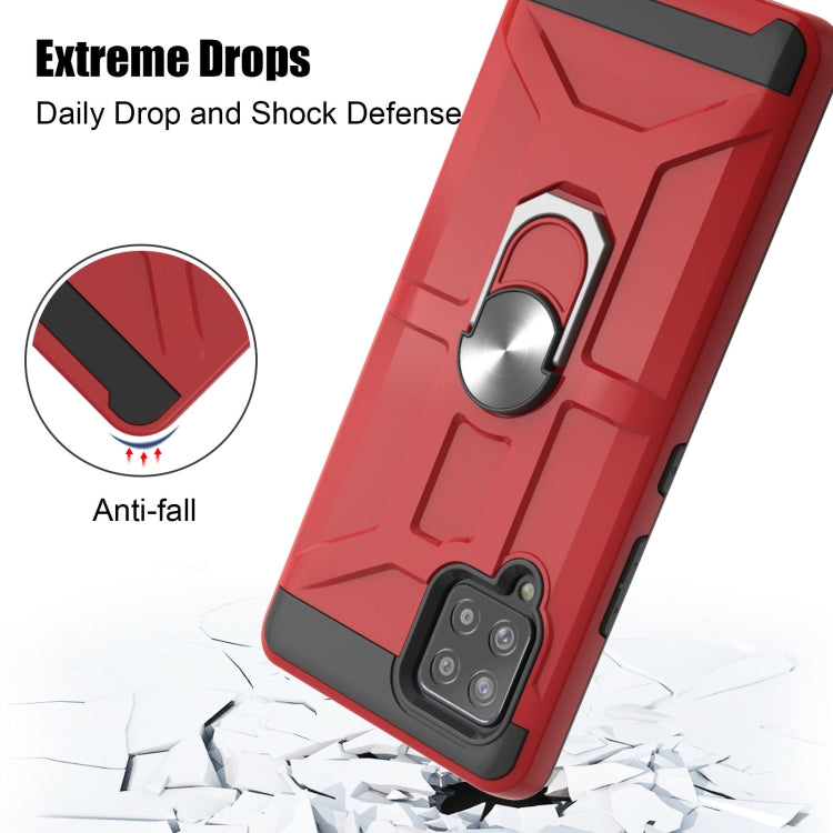 For Samsung Galaxy A42 5G War-god Armor TPU + PC Shockproof Magnetic Protective Case with Ring Holder