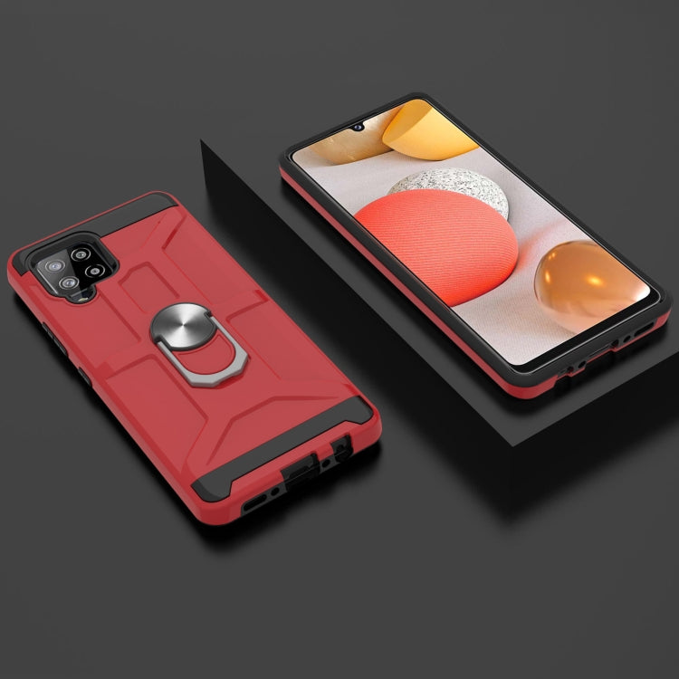 For Samsung Galaxy A42 5G War-god Armor TPU + PC Shockproof Magnetic Protective Case with Ring Holder