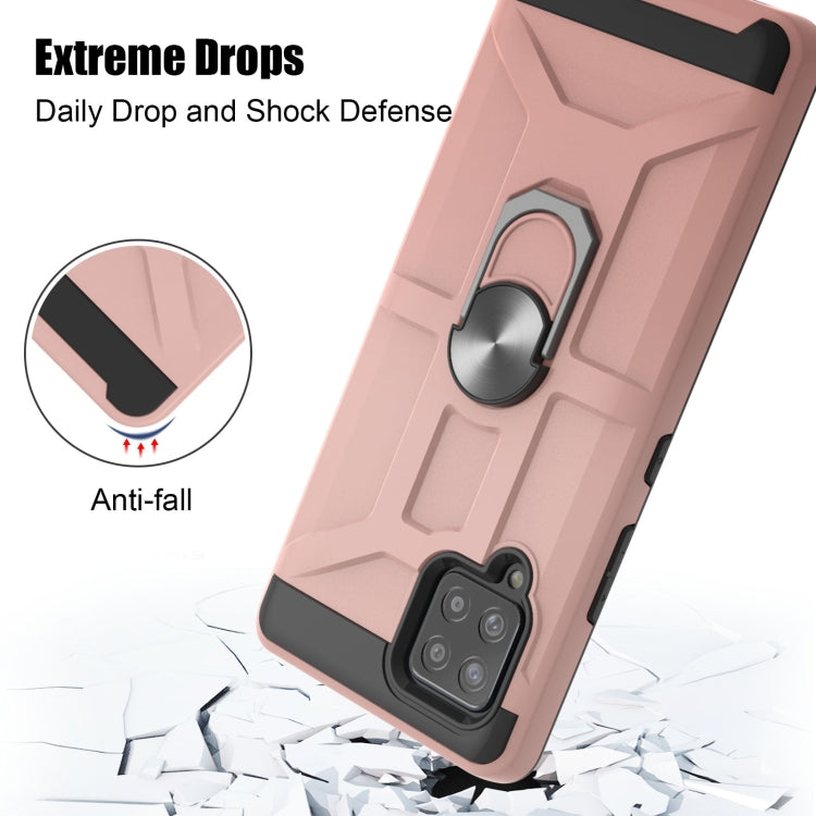 For Samsung Galaxy A42 5G War-god Armor TPU + PC Shockproof Magnetic Protective Case with Ring Holder