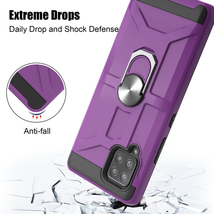 For Samsung Galaxy A42 5G War-god Armor TPU + PC Shockproof Magnetic Protective Case with Ring Holder