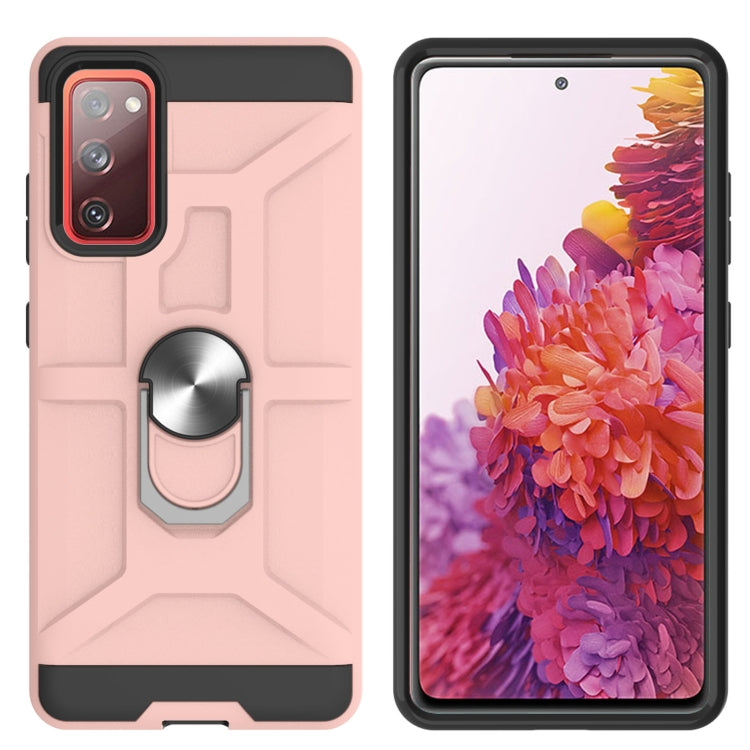 For Samsung Galaxy S20 FE War-god Armor TPU + PC Shockproof Magnetic Protective Case with Ring Holder