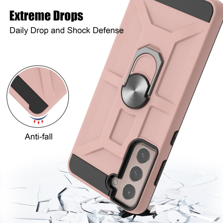 For Samsung Galaxy S21+ 5G War-god Armor TPU + PC Shockproof Magnetic Protective Case with Ring Holder